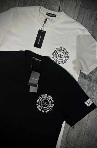 Camiseta Off-White Negra y Dorada Caballero
