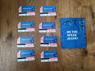 Schede telefoniche "Jeans" con folder