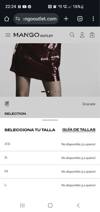 Vestido Mango lentejuelas fiesta