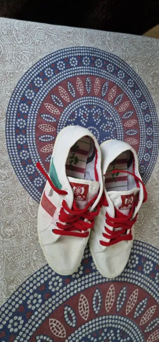 Zapatillas Ellesse Blancas y Rojas Talla 38