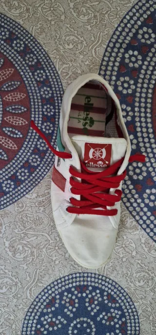 Zapatillas Ellesse Blancas y Rojas Talla 38
