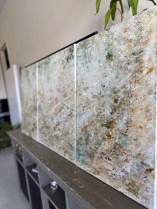 Trittico di quadri astratti. 130 x 60 cm