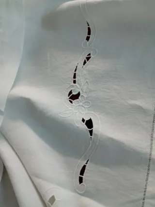 Lenzuola lino ricamate a mano con 2 federe adattat