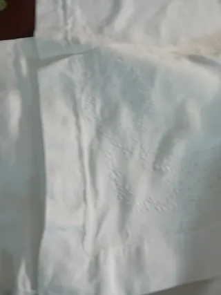 Lenzuola lino ricamate a mano con 2 federe adattat