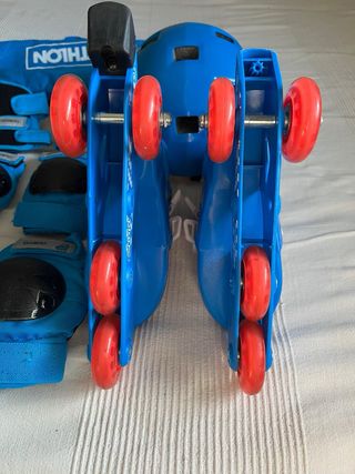 Patines Oxelo Talla 28-30 con Protecciones y Casco