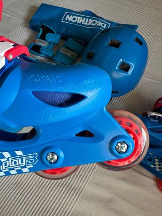 Patines Oxelo Talla 28-30 con Protecciones y Casco