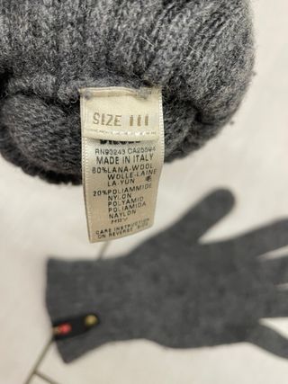 Guanti in lana Diesel grigi