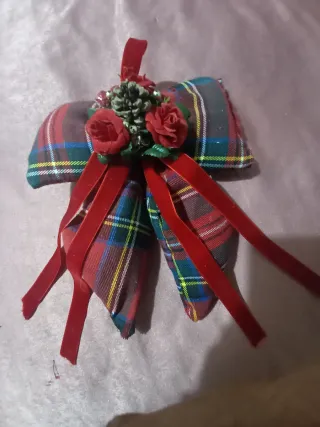 Fiocco scozzese piccolo con roselline