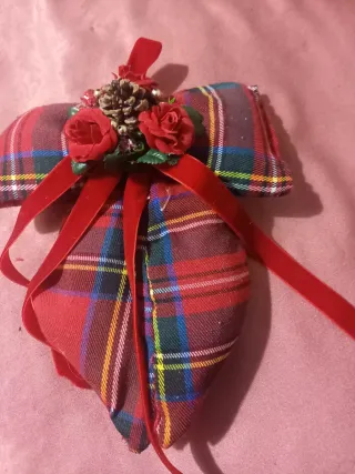 Fiocco scozzese piccolo con roselline