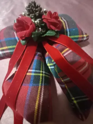 Fiocco scozzese piccolo con roselline