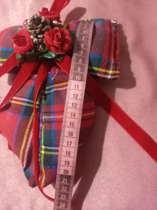 Fiocco scozzese piccolo con roselline