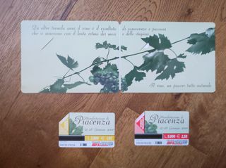 Schede telefoniche "Pantheon Piacenza 2001" con fo