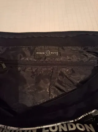 Bolso R Londres Negro y Rojo