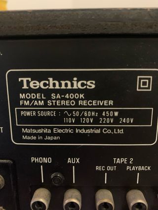 Receptor Estéreo Technics SA-400K