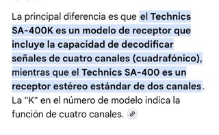 Receptor Estéreo Technics SA-400K