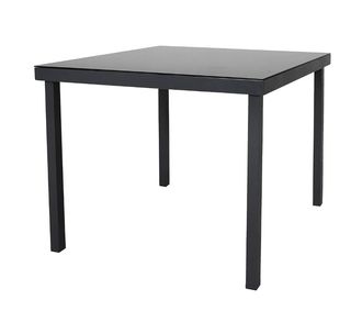 Tavolo Chicreat in alluminio senza vetro per giardino, 90 x 90 x 74 cm (nero e grigio)