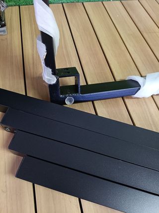 Tavolo Chicreat in alluminio senza vetro per giardino, 90 x 90 x 74 cm (nero e grigio)