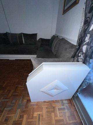 Sofá Marroquí Moderno Tela y Madera