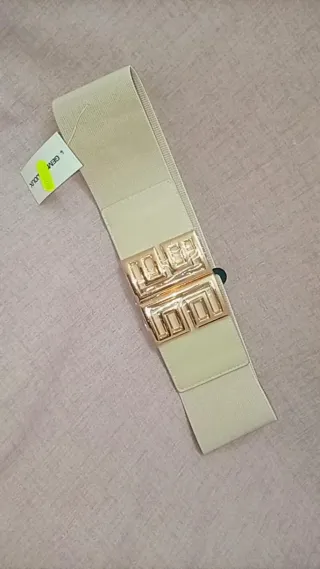 ✨Cintura elasticizzata color nude e oro