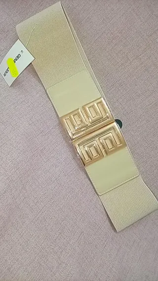 ✨Cintura elasticizzata color nude e oro