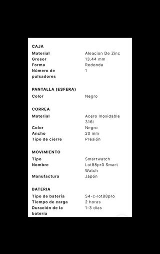 Lotus Smartime Smartwatch Negro