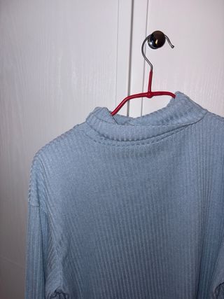 Maglione Azzurro Collo Alto