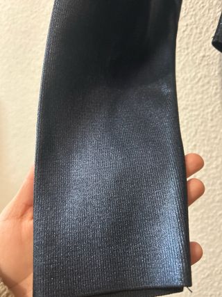 Top Zara Azul Metalizado Manga Larga