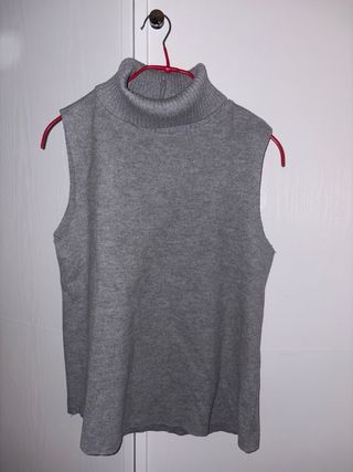 Gilet collo alto grigio