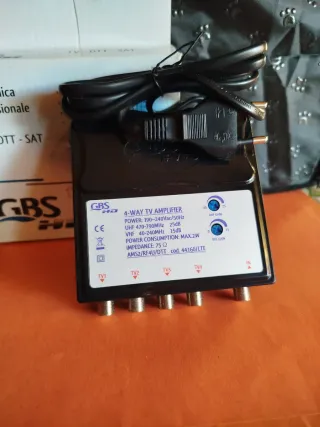 Amplificatore di linea TV GBS 4 uscite