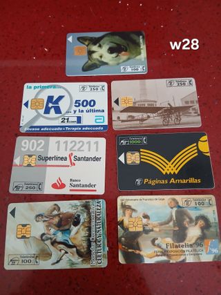 7 Carte Telefoniche Spagna Collezione