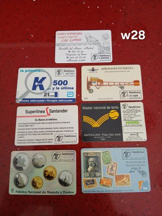 7 Carte Telefoniche Spagna Collezione