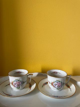 Set 2 tazze tea porcellana Limoges France