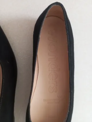 Zapatos Wonders Negros Mujer