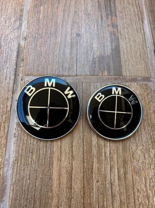 PACK 2 EMBLEMAS BMW NEGROS - nuevos