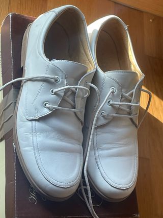 Zapatos comunión Talla 37 T37 Blanco Beige