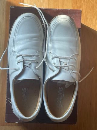 Zapatos comunión Talla 37 T37 Blanco Beige