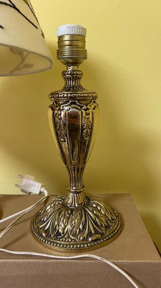 Bases Lámpara vintage de mesa bronce (sin tulipa)