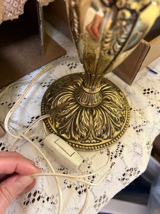 Bases Lámpara vintage de mesa bronce (sin tulipa)