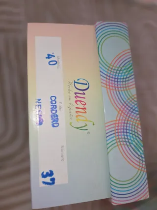 Zapatos Duendy Piel Negros Talla 38