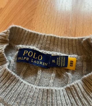 Jersey Polo Ralph Lauren gris algodón