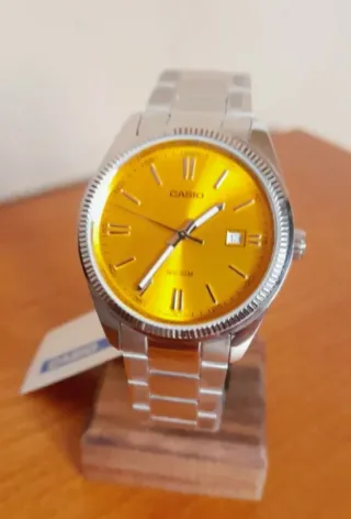 Reloj Casio MTP-1302PD-2A2VEF Esfera Amarilla,Nevo