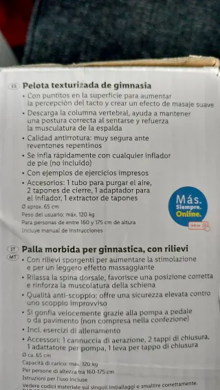 Pelota de Pilates texturizada