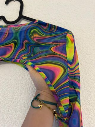 Top Malla Multicolor Talla Única