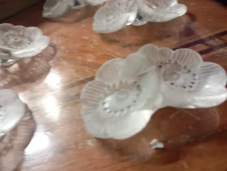 Set 6 Ferma posto  Fiore Vetro