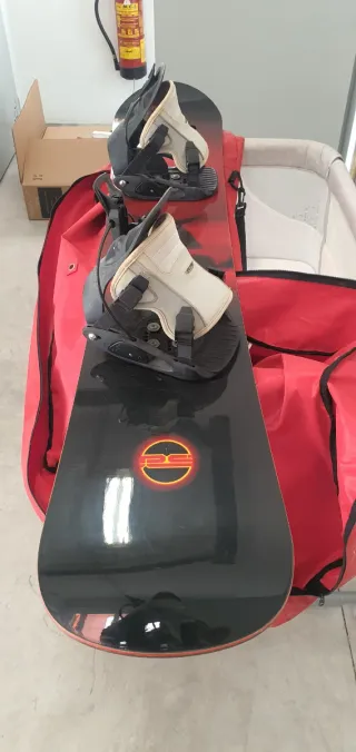 Tabla de Snowboard con Fijaciones
