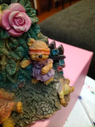 Portapenne vintage orsetti e rose