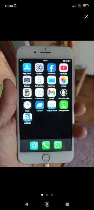 iPhone 7 Plus Plata/Blanco