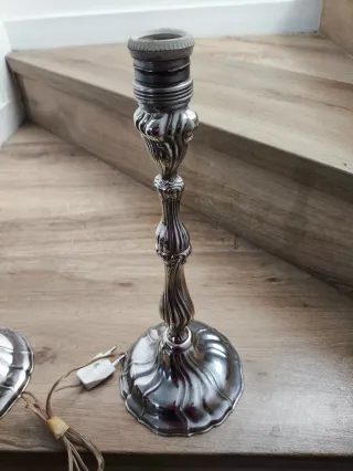 Coppia di candelabri in argento