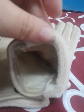 Guanti donna tortora con fibbia dorata