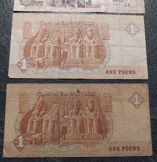 1 e 20 Pounds Sterline 1978 Egitto 4 banconote